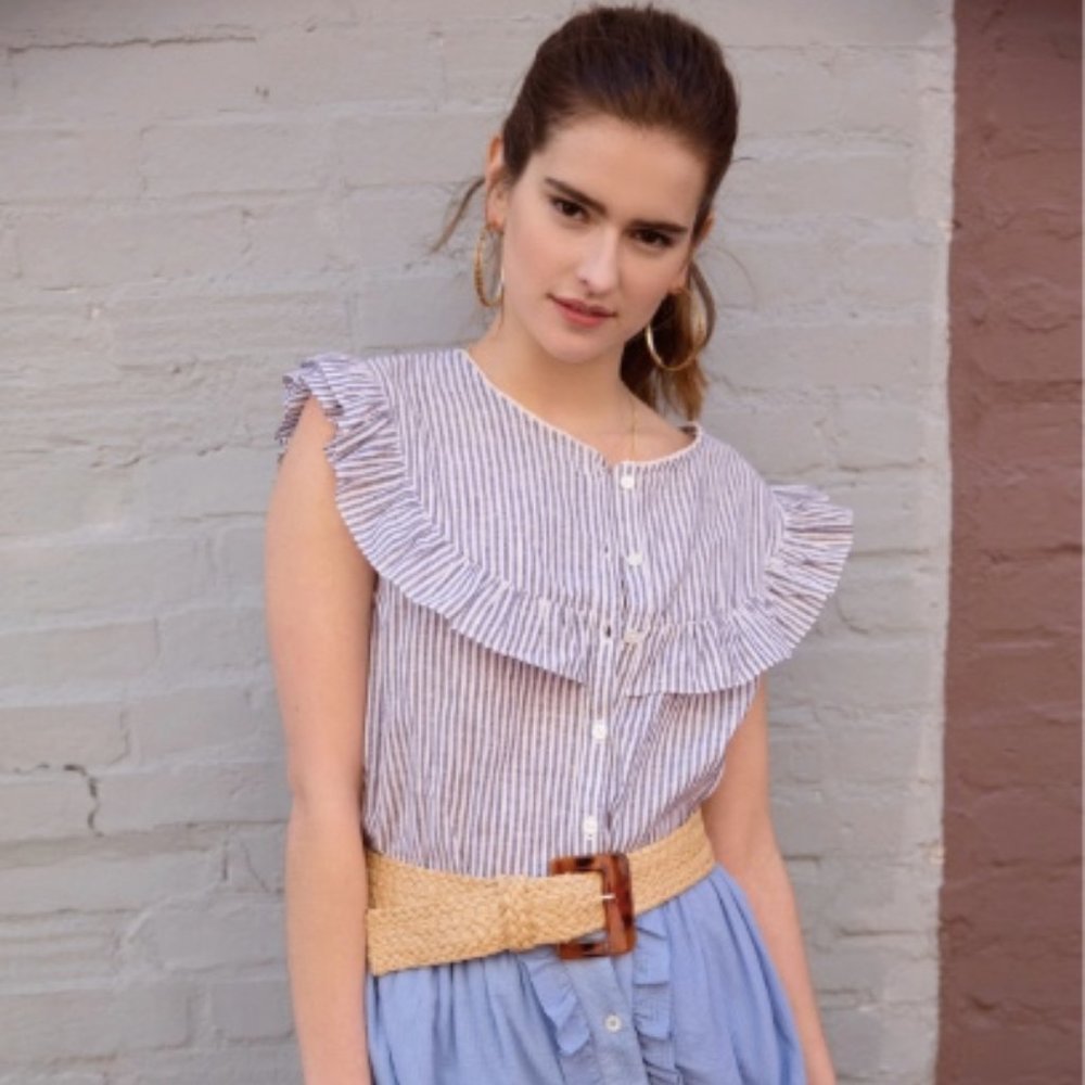 Blouse, Grey Stripes (Woman)